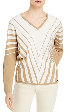 T Tahari Dolman Sleeve Striped Sweater