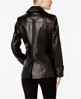 Jones New York Leather Blazer Jacket