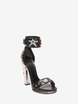 Thumbnail for your product : Alexander McQueen Embroidered Buckle Sandal