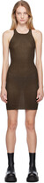 Thumbnail for your product : Rick Owens Brown Tank Minidress