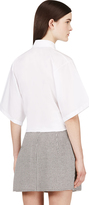 Thumbnail for your product : Kenzo White Oversize Sleeve Collared Blouse