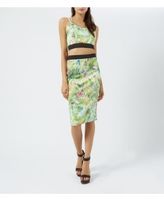 Thumbnail for your product : Fashion Union Green Contrast Trim Tropical Print Bralet