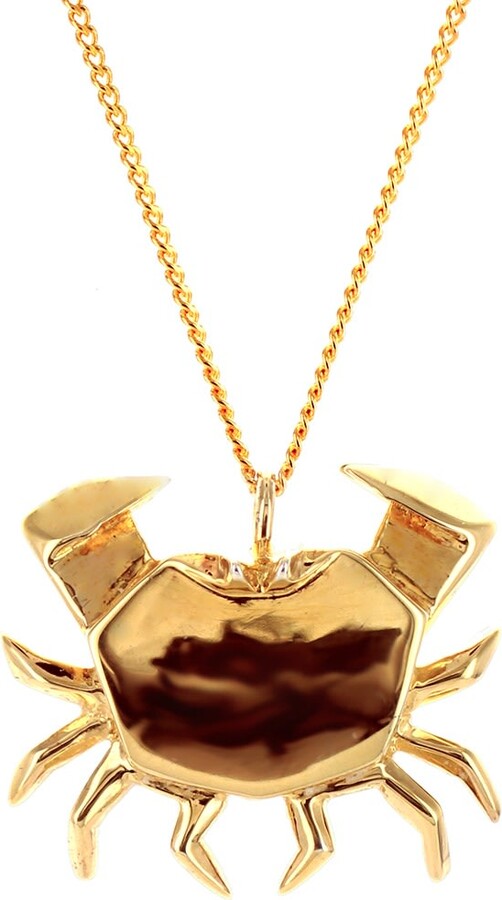 Origami Jewellery Crab Necklace Gold