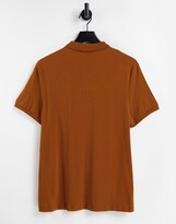 Thumbnail for your product : ASOS DESIGN organic jersey polo in brown