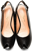 Thumbnail for your product : Robert Clergerie Old Robert Clergerie Black Bustyma Platform Wedges