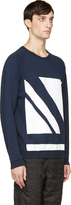 Thumbnail for your product : White Mountaineering Navy & White Unionjacket Print Sweatshirt