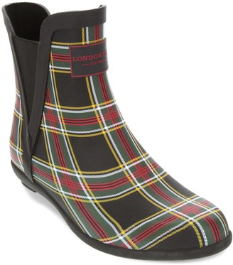 tartan rain boots
