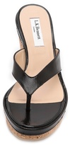 Thumbnail for your product : LK Bennett Laura Thong Wedge Sandals