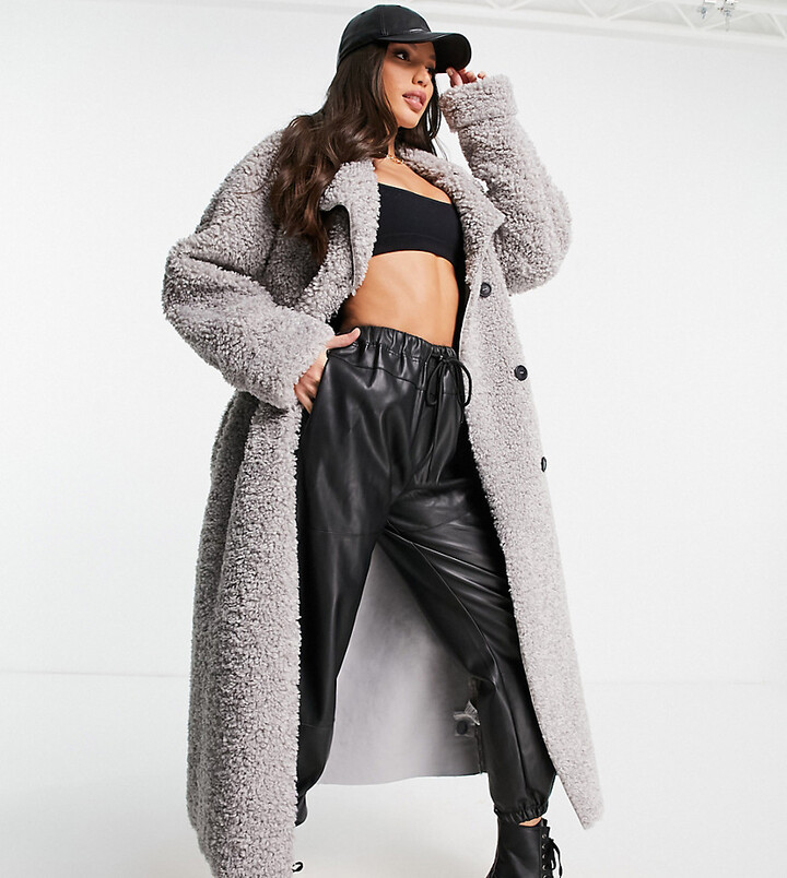 asos shearling coat