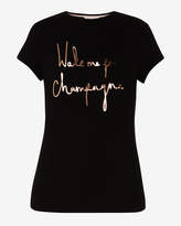 Thumbnail for your product : Ted Baker LOLYATA Champagne logo fitted T-shirt