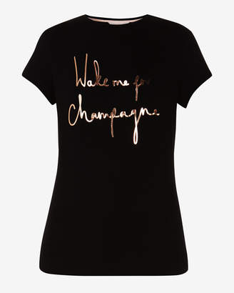 Ted Baker LOLYATA Champagne logo fitted T-shirt