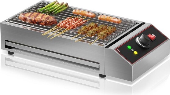 RONSHIN 1800WElectricIndoorGrill-PortableSmokelessBBQCountertopGrillwithRemovableGriddleStainlessSteelforHomeCampingParties&Picnics