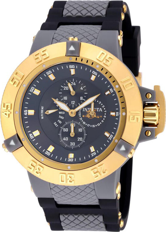 Zales Men's Invicta Subaqua Chronograph GoldTone Strap Watch with