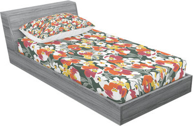 Ambesonne Floral Microfiber Sheet Set