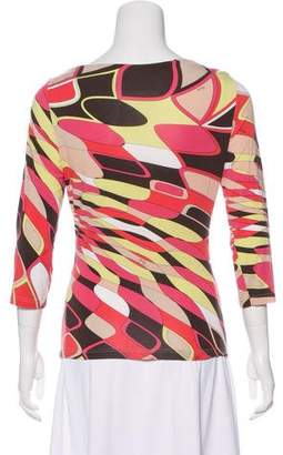 Emilio Pucci Printed Long Sleeve Top