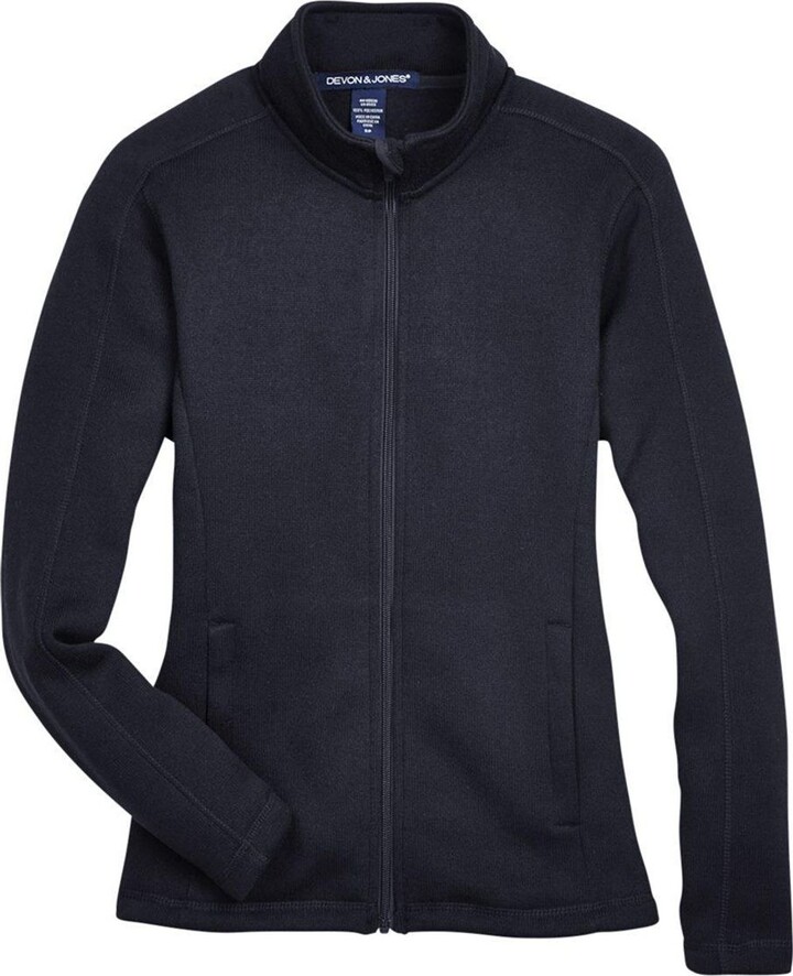 Devon & Jones Women's Bristol Full-Zip Sweater Fleece Jacket