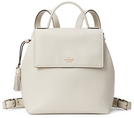 Kate Spade Flap-Top Pebbled Leather Backpack - ShopStyle Shirts