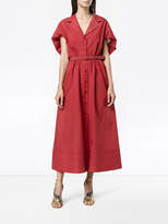 Thumbnail for your product : Rosie Assoulin gathered puff sleeve shirt dress