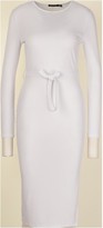 Thumbnail for your product : boohoo Rib Crew Neck Belted Midi Dress