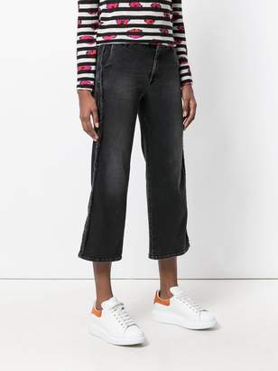 The Seafarer frayed trim cropped jeans