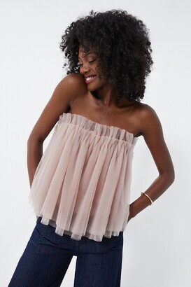 Hyacinth House Blush Tulle Willa Strapless Top - ShopStyle