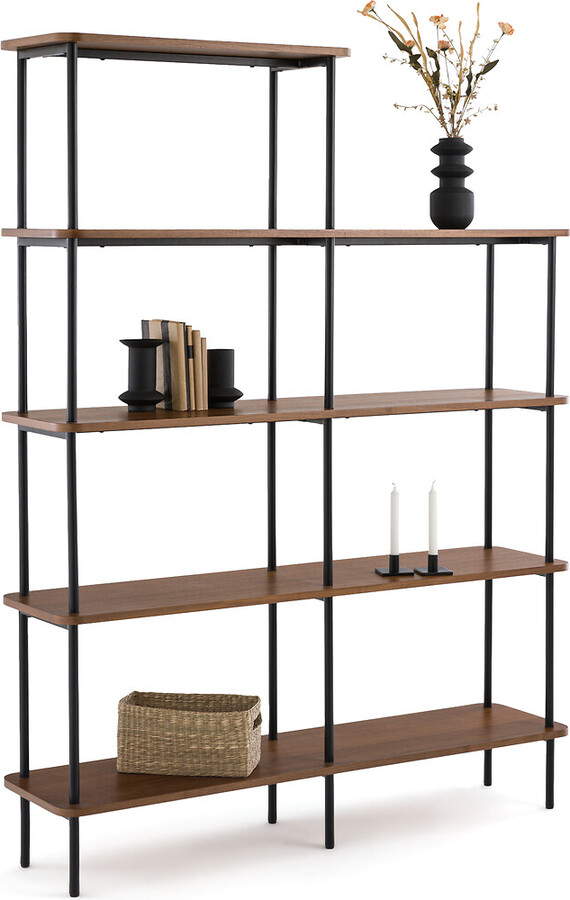 La Redoute Interieurs Kerrie Asymmetrical Walnut Veneer Shelving Unit