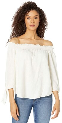 michael kors white off the shoulder top
