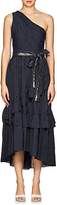 Thumbnail for your product : Ulla Johnson Women's Amber Striped Cotton One-Shoulder Dress - Navy
