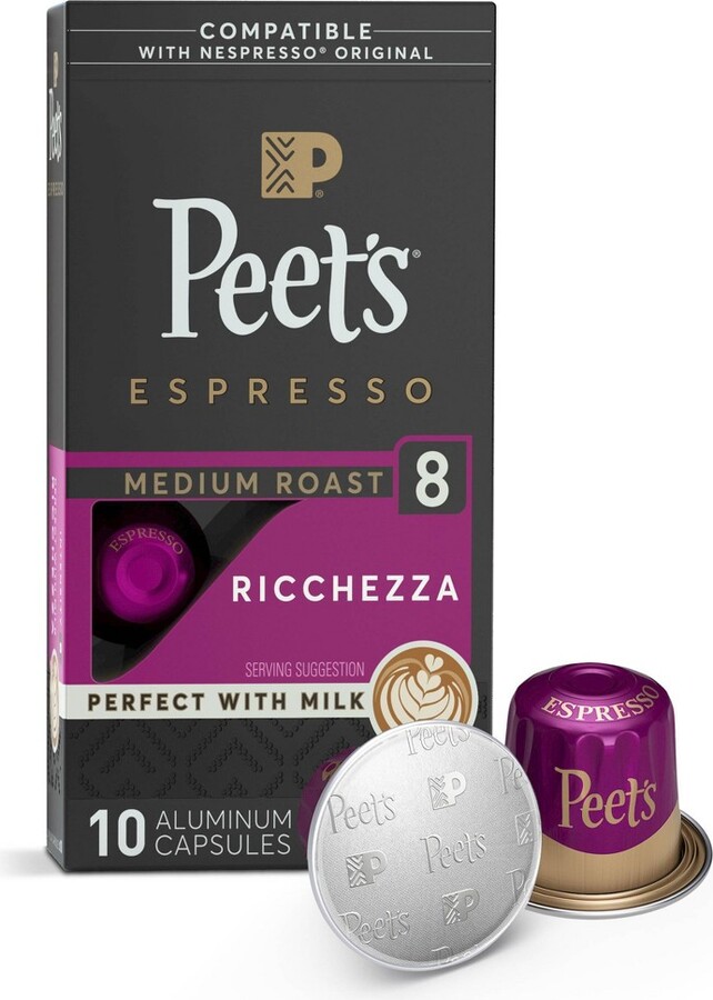 Peet's Coffee Peet's Espresso Ricchezza Medium Roast Aluminum Capsules