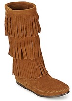 Thumbnail for your product : Minnetonka CALF HI 3 LAYER FRINGE BOOT Brown