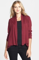 Thumbnail for your product : Eileen Fisher Angle Front Long Wool Cardigan (Regular & Petite)