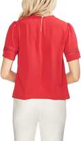 Thumbnail for your product : Vince Camuto Lace Detail Crepe Top