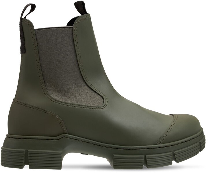 ganni rubber ankle boots