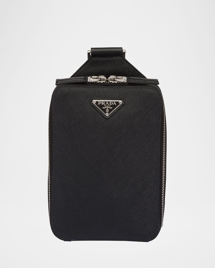 Prada Brique Saffiano Leather Crossbody Bag