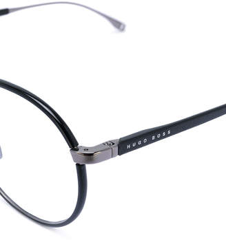 HUGO BOSS thin round frame glasses