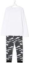 Thumbnail for your product : Calvin Klein Kids TEEN logo print T-shirt and trousers set