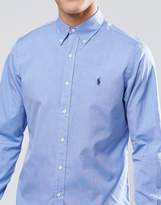 Thumbnail for your product : Polo Ralph Lauren Poplin Shirt In Regular Fit In Blue