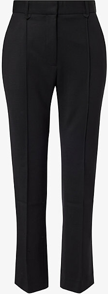 Camilla And Marc Womens Black Issa Crop-Leg Stretch-Wool Trousers 8