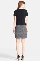 Thumbnail for your product : Prabal Gurung Short Sleeve Leather Panel Knit Dress