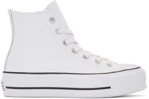 white high top converse with black stripe