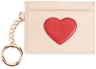LC Lauren Conrad Heart Shaped Coin Pouch/Keychain Wallet Bag Purse