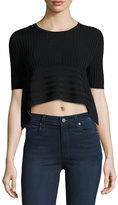 Thumbnail for your product : Opening Ceremony Linear Ribbed Crop Top, Black