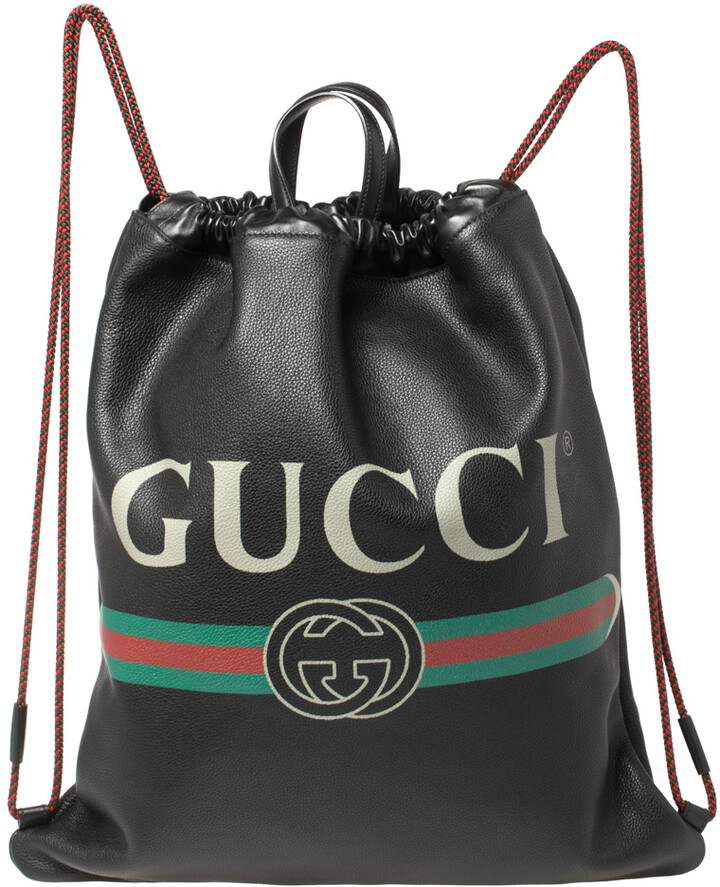gucci backpack black leather