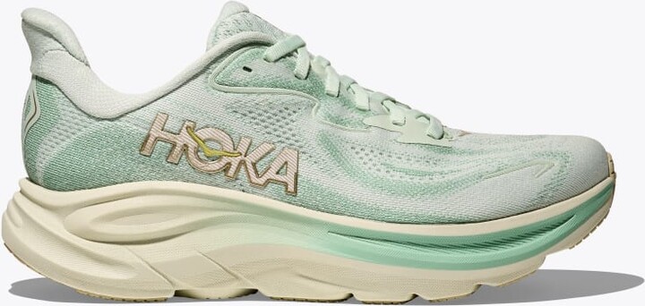 Hoka One One Women's Clifton 10 Shoes in Sea Glass/Jadeite