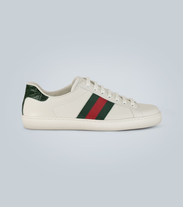 Gucci Ace leather sneakers - ShopStyle