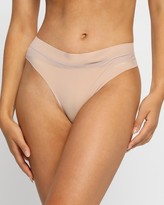 Thumbnail for your product : Calvin Klein Women's Nude Thongs & G-Strings - Perfectly Fit Flex Thong - Size S at The Iconic