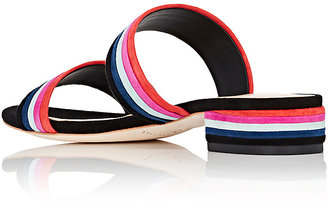 Loeffler Randall Women's Rubie Striped Suede Slide Sandals