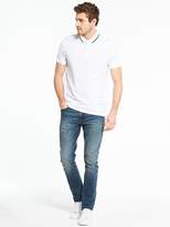 Thumbnail for your product : Very Short Sleeve Pique Polo Top - White