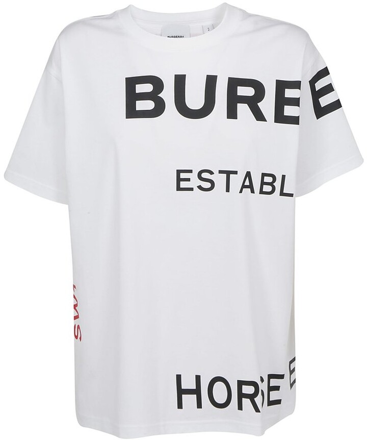 Burberry White Women's T-shirts with Cash Back | Shop the world's 