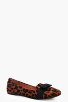 Thumbnail for your product : boohoo Hayley Bow Detail Slipper Ballet